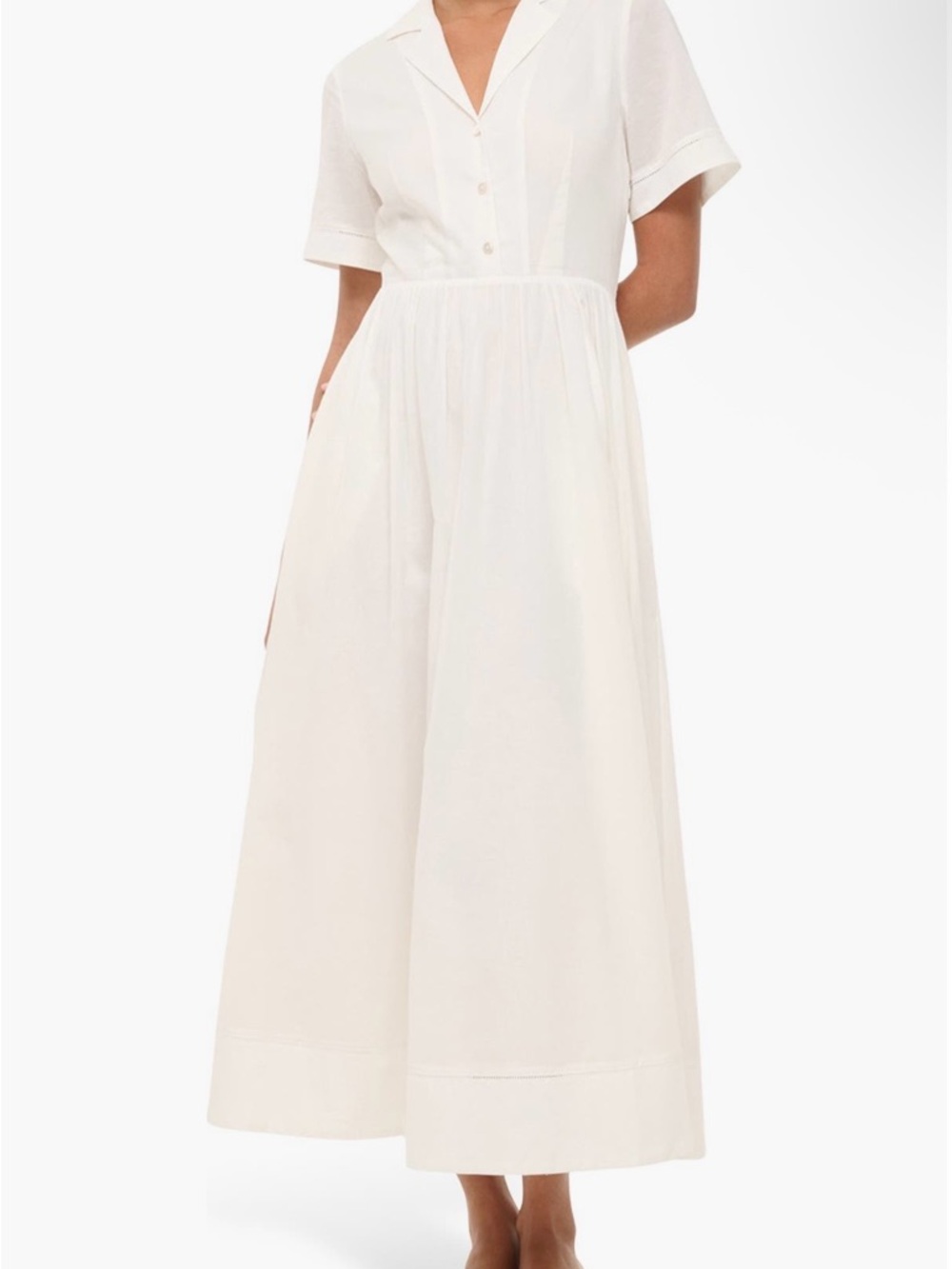 Staud Meryl Cotton Poplin  Midi Dress NWT Sz 0 - Picture 4 of 7